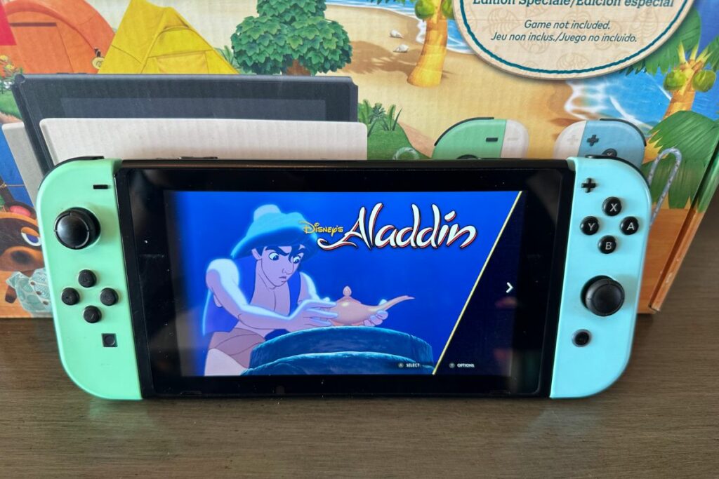 Nintendo Switch Aladdin Game On The Screen