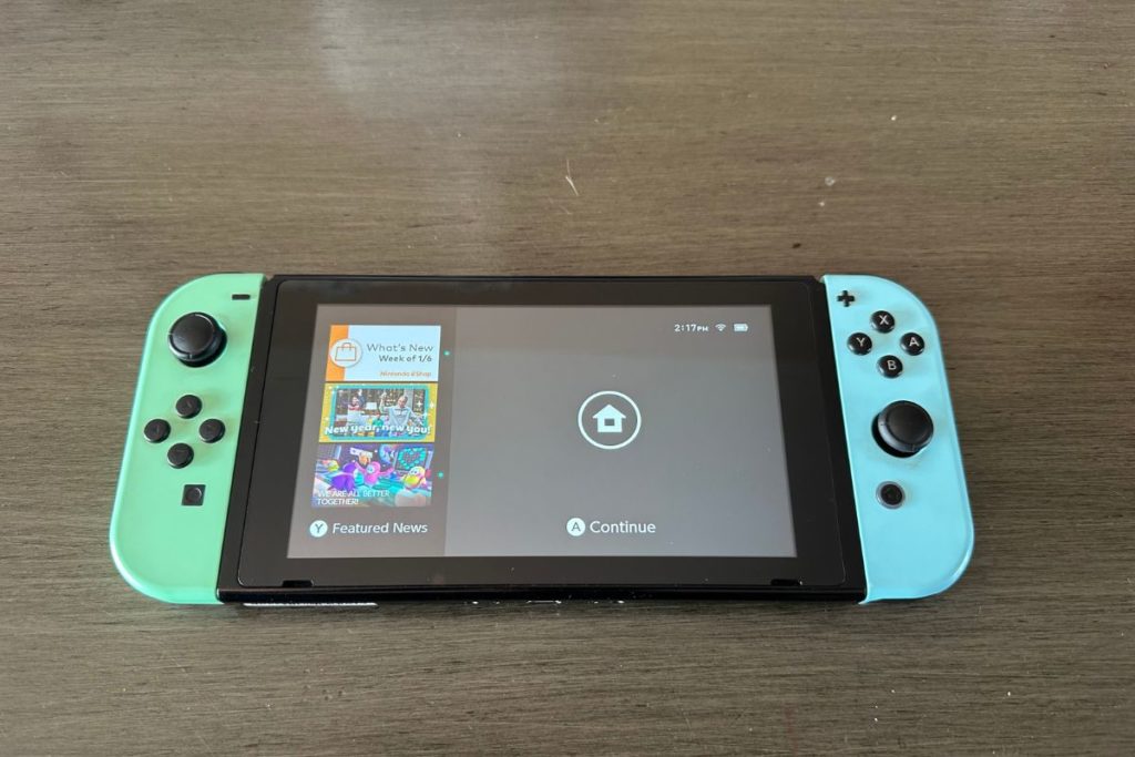 Nintendo Switch Home Screen